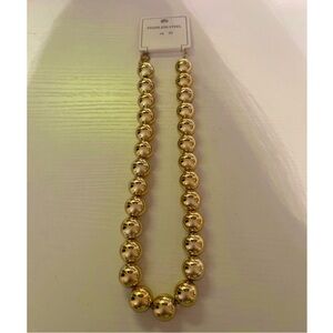 Chunky Gold-tone Beaded Fashion Necklace